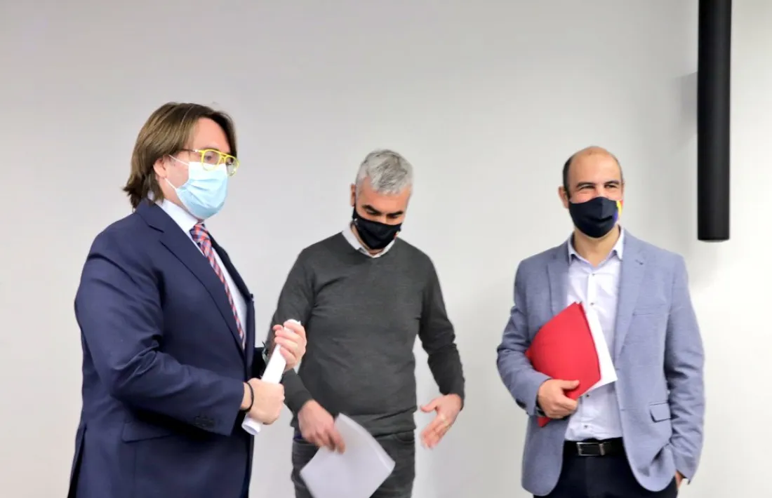 Carles Naudi, Marc Magallon i David Montané aquest matí al Consell General.