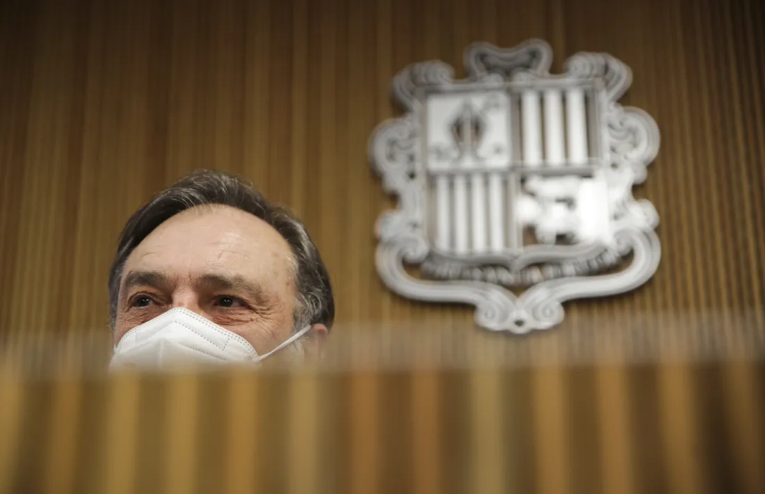 Un moment de la compareixença del raonador del ciutadà, Marc Vila, davant la comissió de Justícia, Interior i Afers Institucionals.