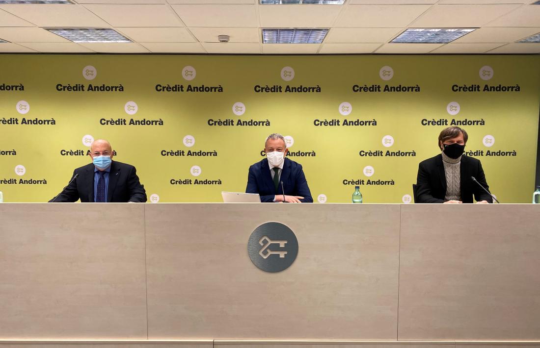 José Manuel Lara es va presentar ahir al matí en una roda de premsa telemàtica a Crèdit Andorrà. Foto: Crèdit Andorrà