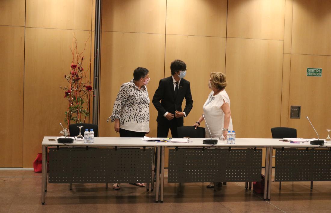 Els tres consellers comunals del PS a Andorra la Vella, Lídia Samarra, Sergi González i Dolors Carmona.