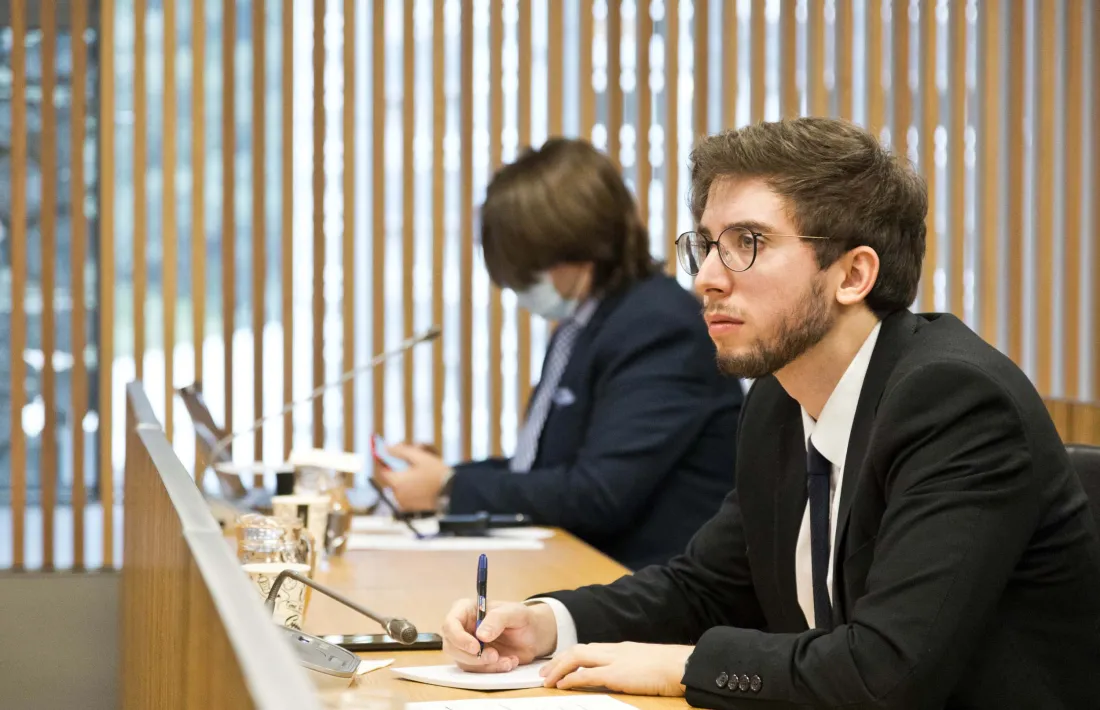 El conseller general socialdemòcrata Roger Padreny en una comissió legislativa.