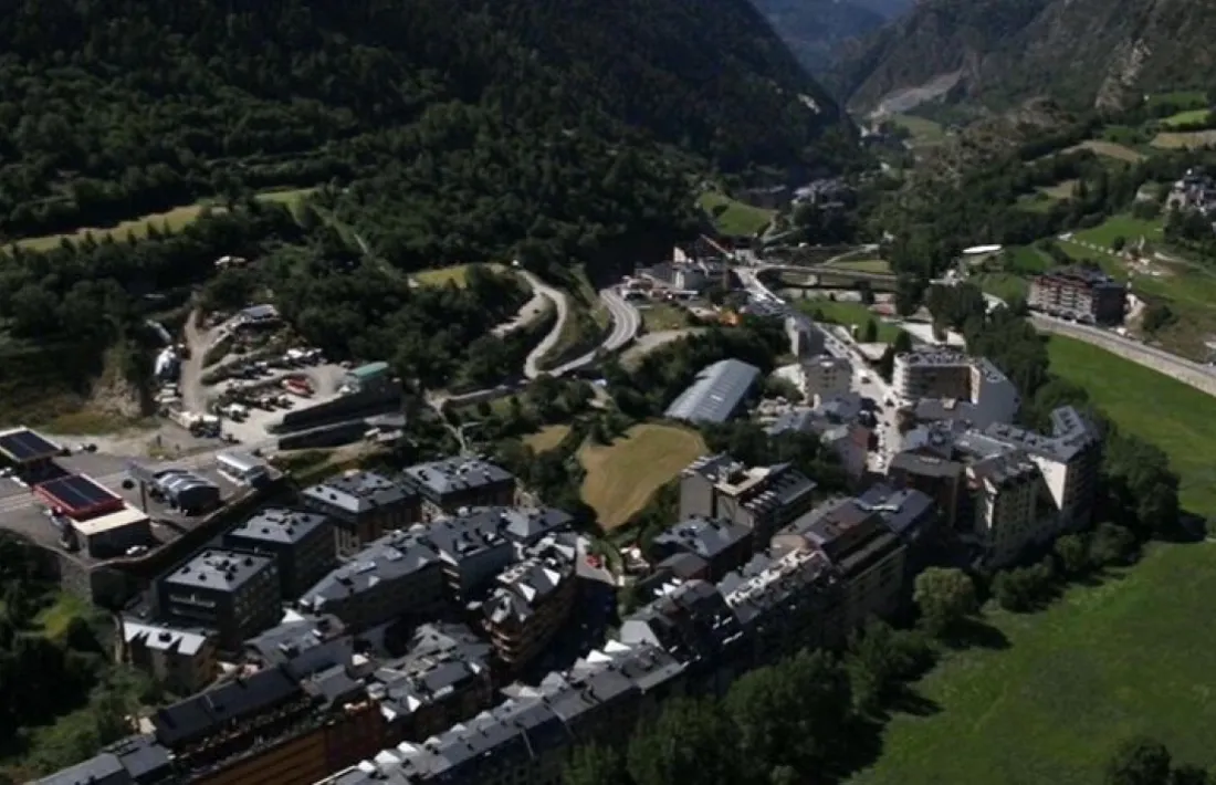 Vista aèria de la zona on s'ubicarà el nou aparcament.