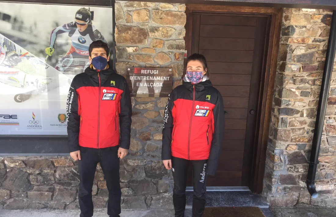  Irineu Esteve i Carola Vila, al seu lloc d’entrenament aquests dies, La Rabassa. Foto: FAE