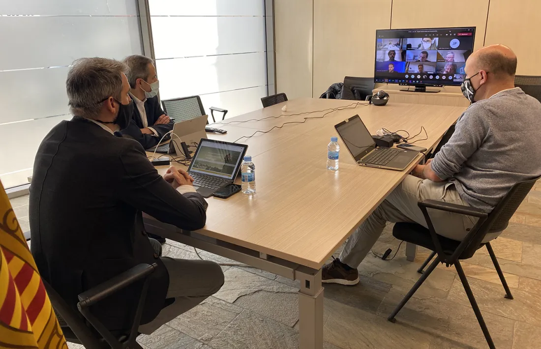 Un moment de la sessió de treball amb l’e-Governance Academy (EGA) d’Estònia.