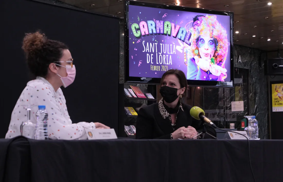 Mireia Codina i Laura Rogé durant la presentació d'aquest matí.