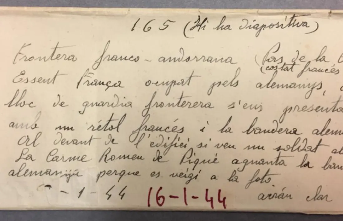 Pantebre tenia el bon costum d’anotar els detalls de les fotografies que feia. D’aquesta, també.