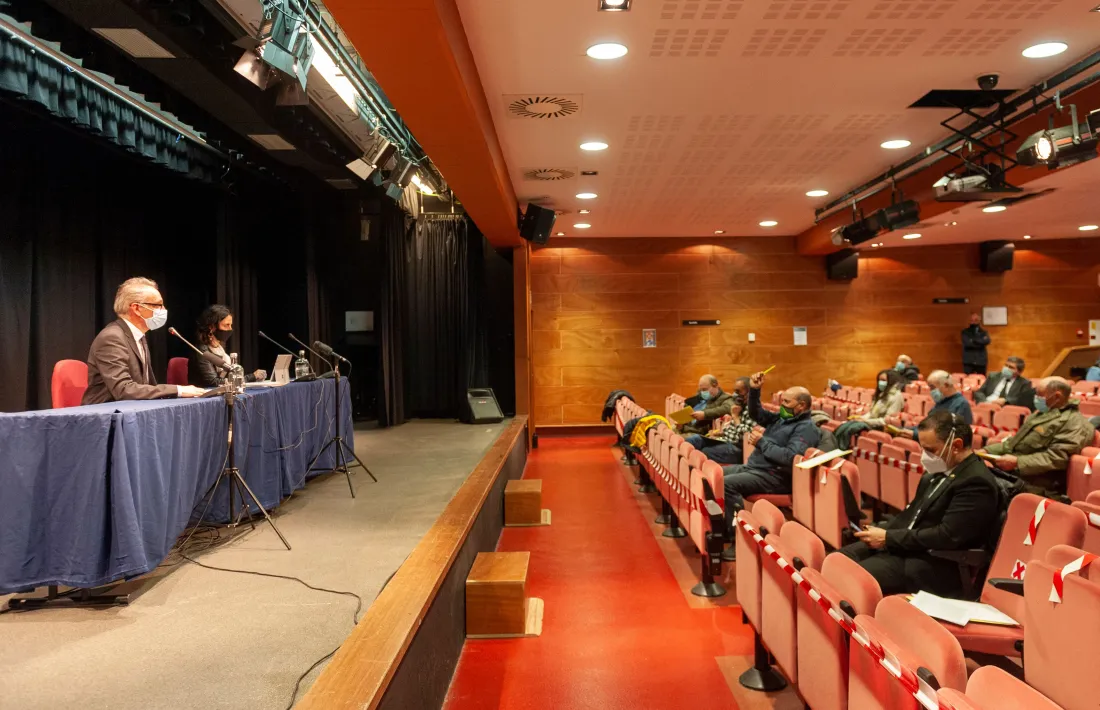 Un moment de la subhasta dels Cortons, ahir.