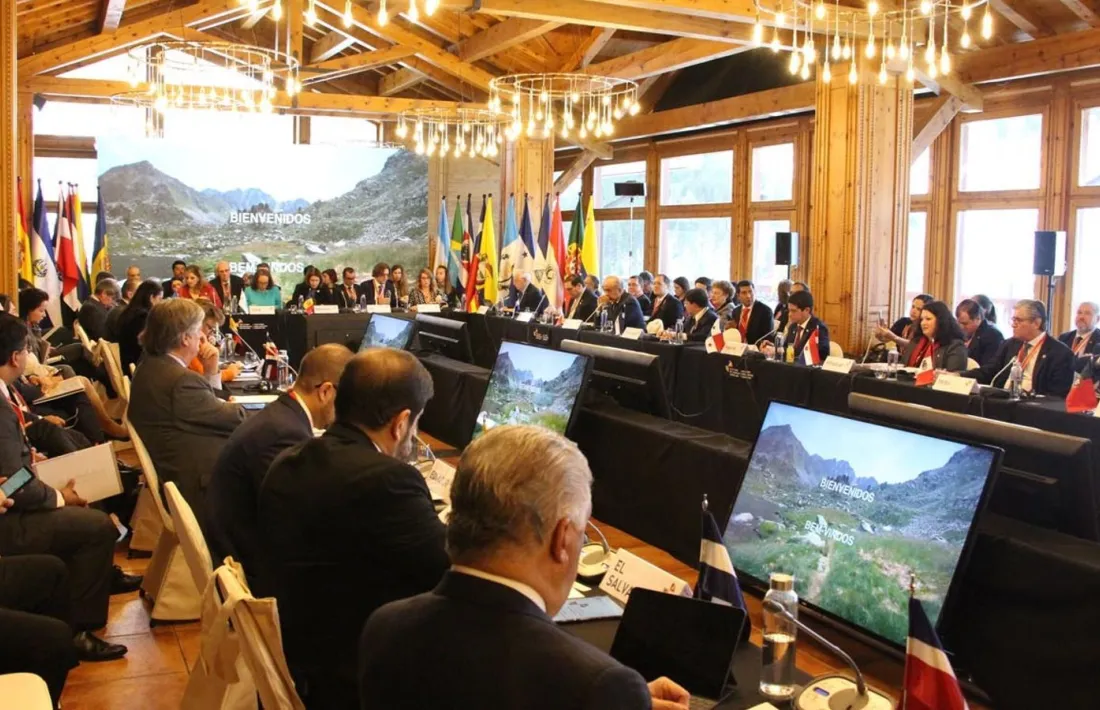La primera reunió de ministres d'Afers Exteriors iberoamericans celebrada a Soldeu.