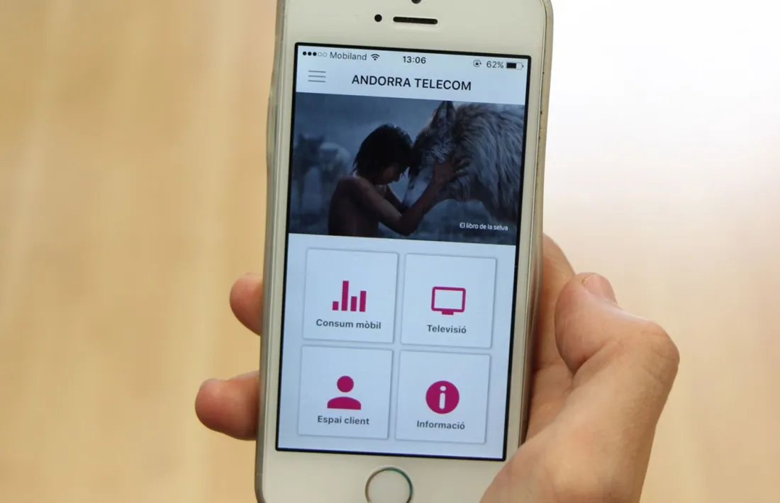 L'aplicació mòbil d'Andorra Telecom.