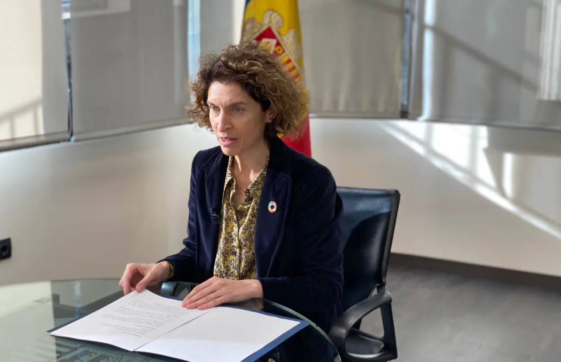 La ministra d'Afers Exteriors, Maria Ubach, durant la seva al·locució al CDH de l'ONU.