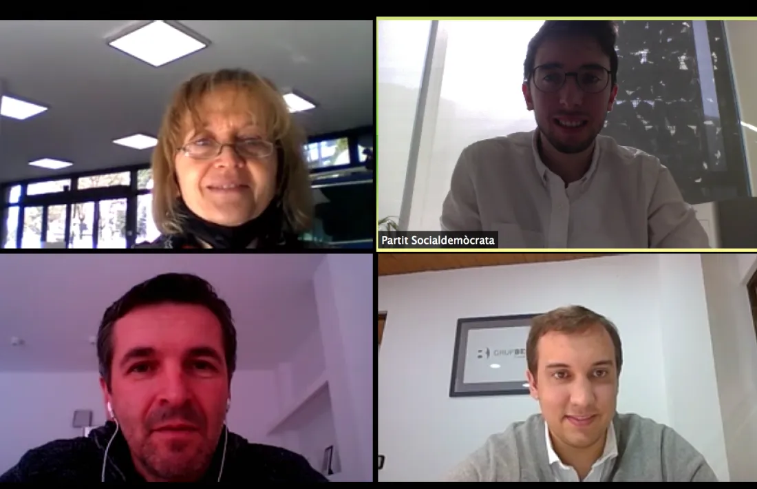 Un moment de la trobada virtual de Padreny amb els representants de l'AIVA.