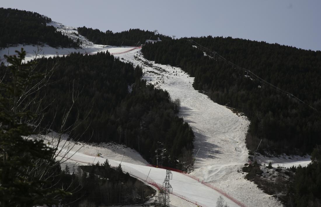 Les pistes del Tarter, aquest dijous, completament buides.