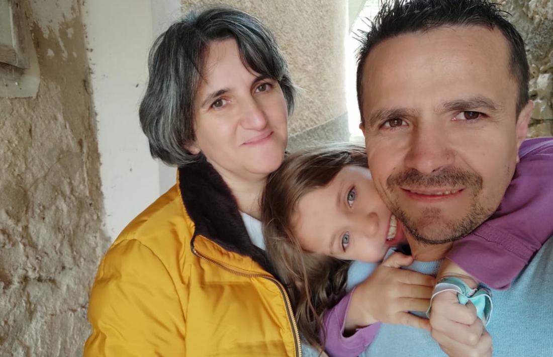 La Carla, la Carlota i el Carles, ahir a la tarda.