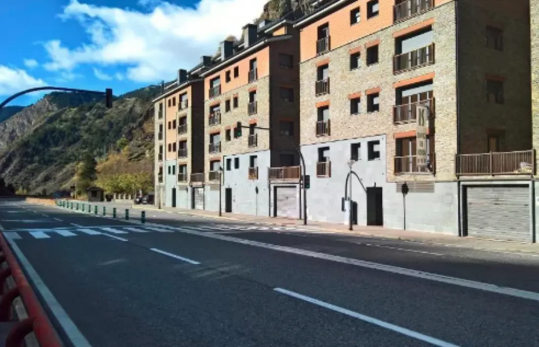 La carretera general 2, a l'altura de Canillo.