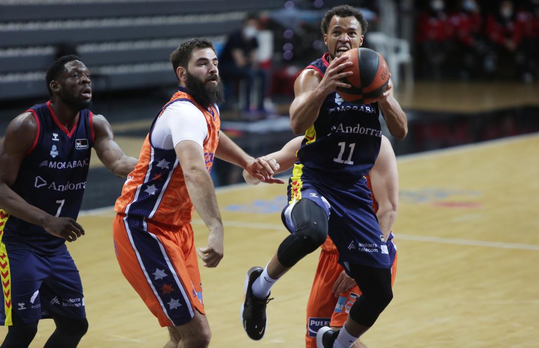 Clevin Hannah va liderar la victòria del BC MoraBanc contra el València Basket, que acumulava 12 victòries consecutives.Foto: Facundo Santana