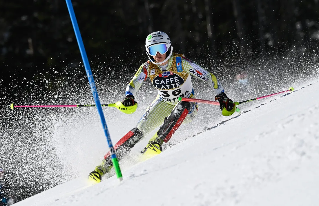 'Mimi' Gutiérrez, als Campionats del Món d'esquí alpí a Cortina d'Ampezzo. Foto: Alain Grosclaude / Agence Zoom