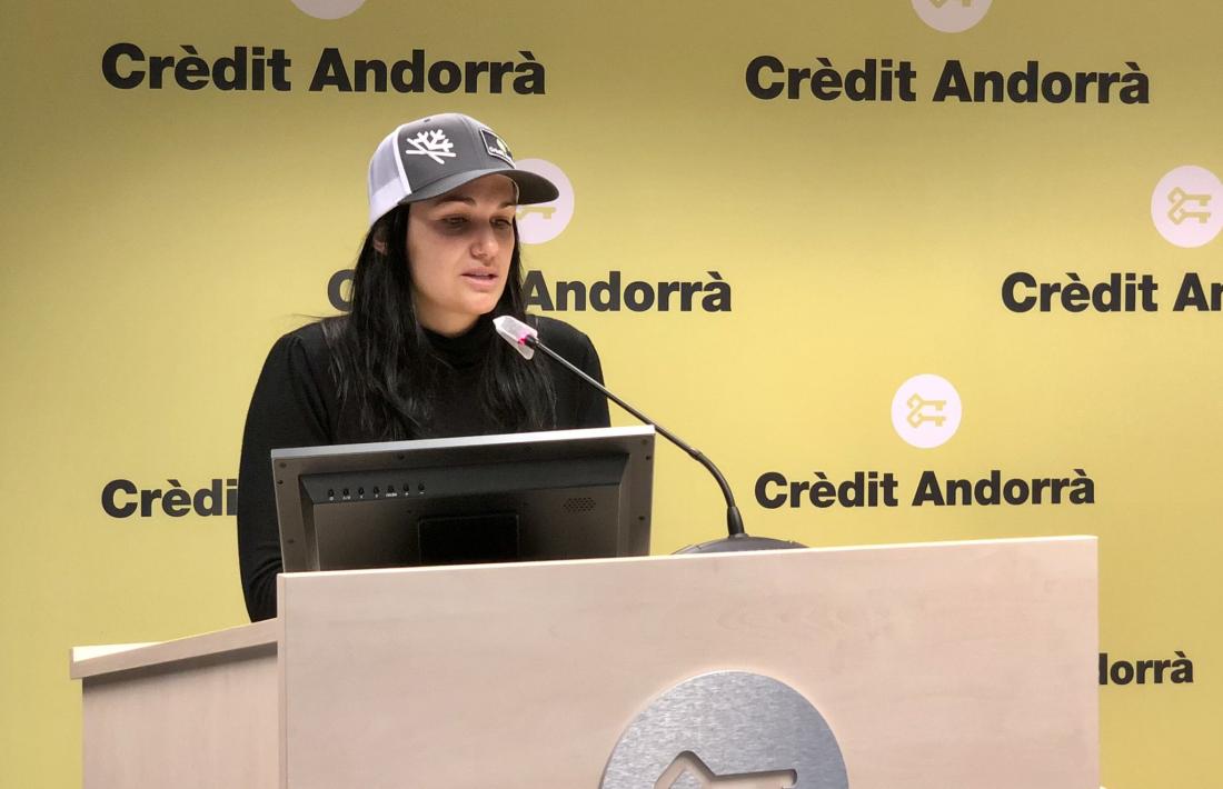 'Mimi', a la roda de premsa de comiat. Foto: Crèdit Andorrà Supporting