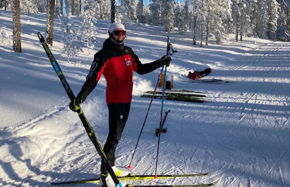 Carola Vila va competir ahir al Campionat del Món d’Oberstdorf. Foto: FAE