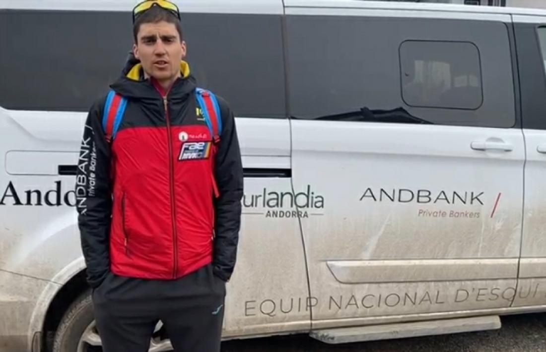 Irineu Esteve, a Oberstdorf (Alemanya), on disputa el Campionat del Món. Foto: FAE