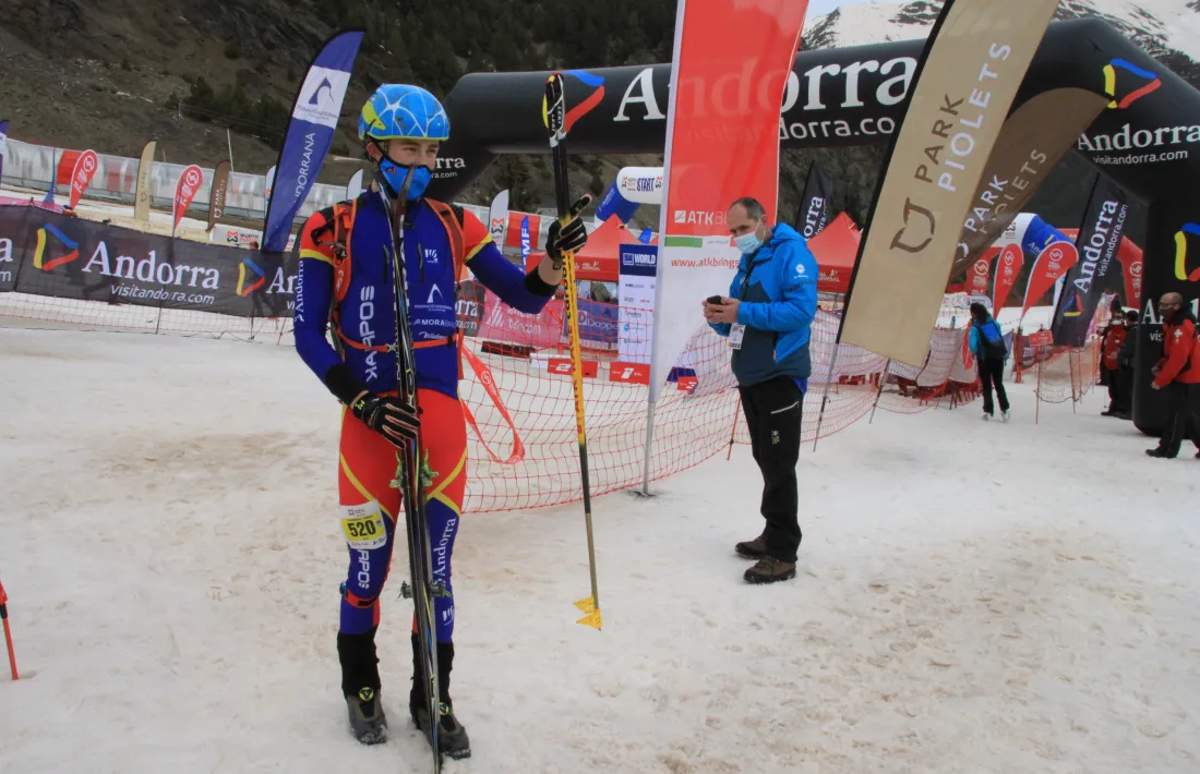 Oriol Olm, a la prova esprint, aquest matí ha competit a la Vertical Race. Foto: FAM