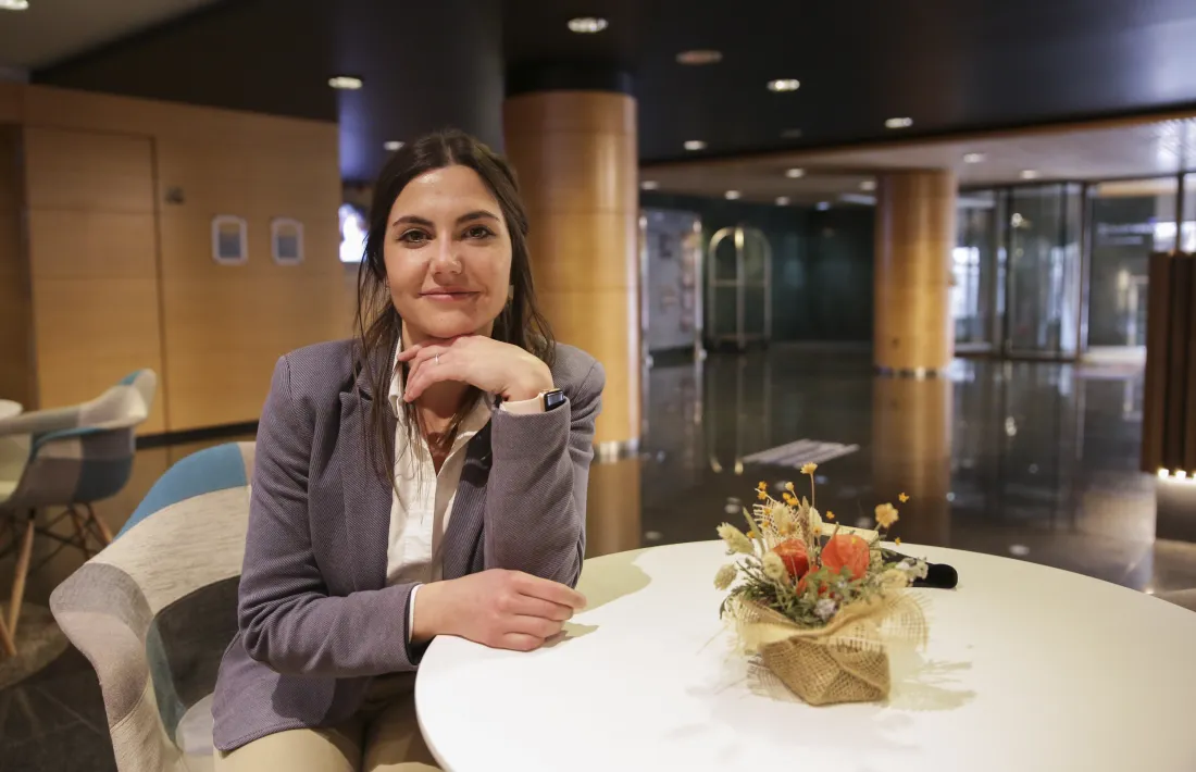 Patrícia Palou a l’interior del Golden Tulip Andorra Fènix Hotel.