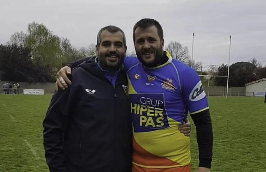 Gerard Giménez recull el relleu de Paul Alieu. Foto: Facebook 