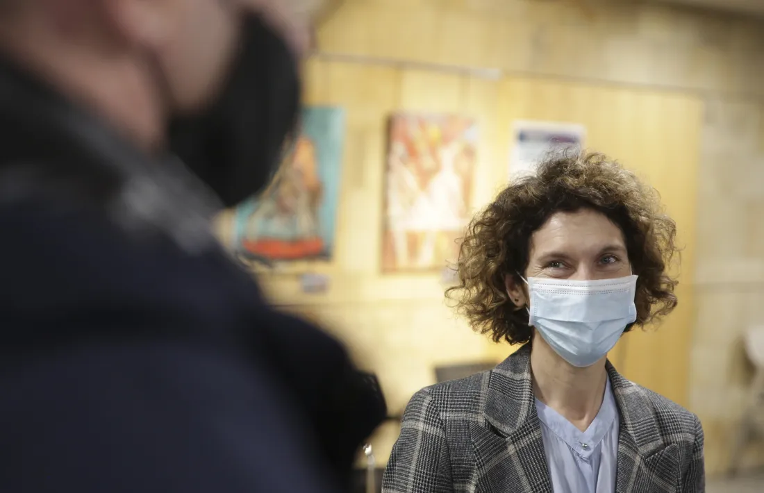 La ministra d’Afers Exteriors, Maria Ubach, a l’edifici administratiu del Govern.