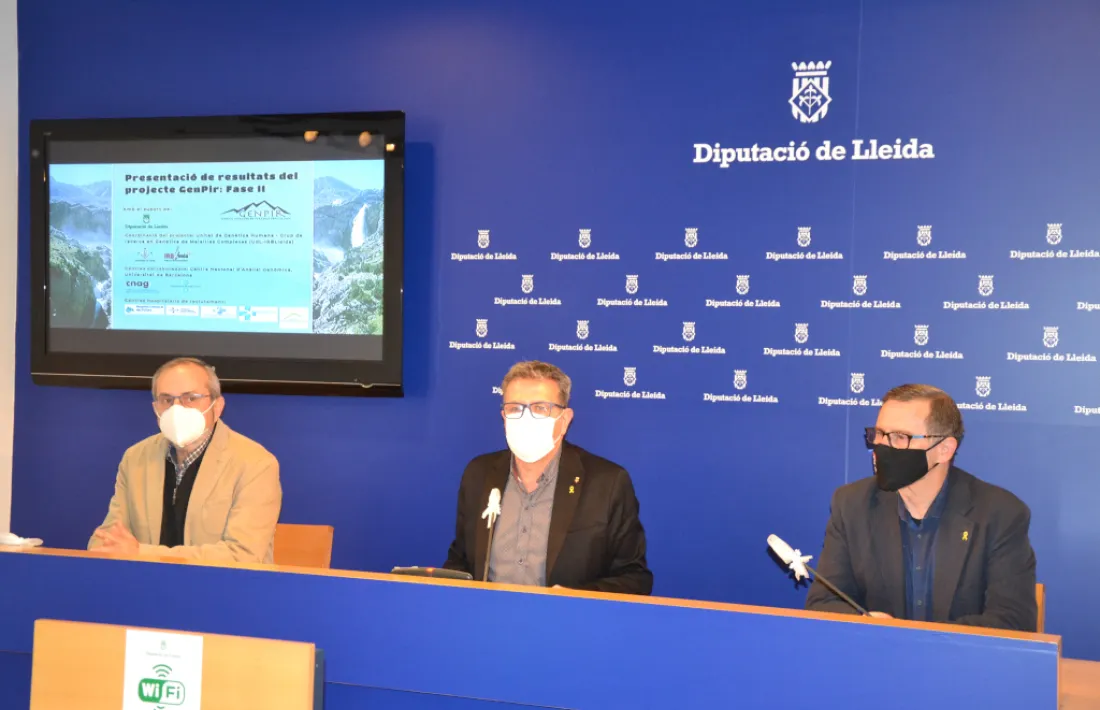El president de la Diputació de Lleida, Joan Talarn, i el director de l'estudi, Joan Fibla