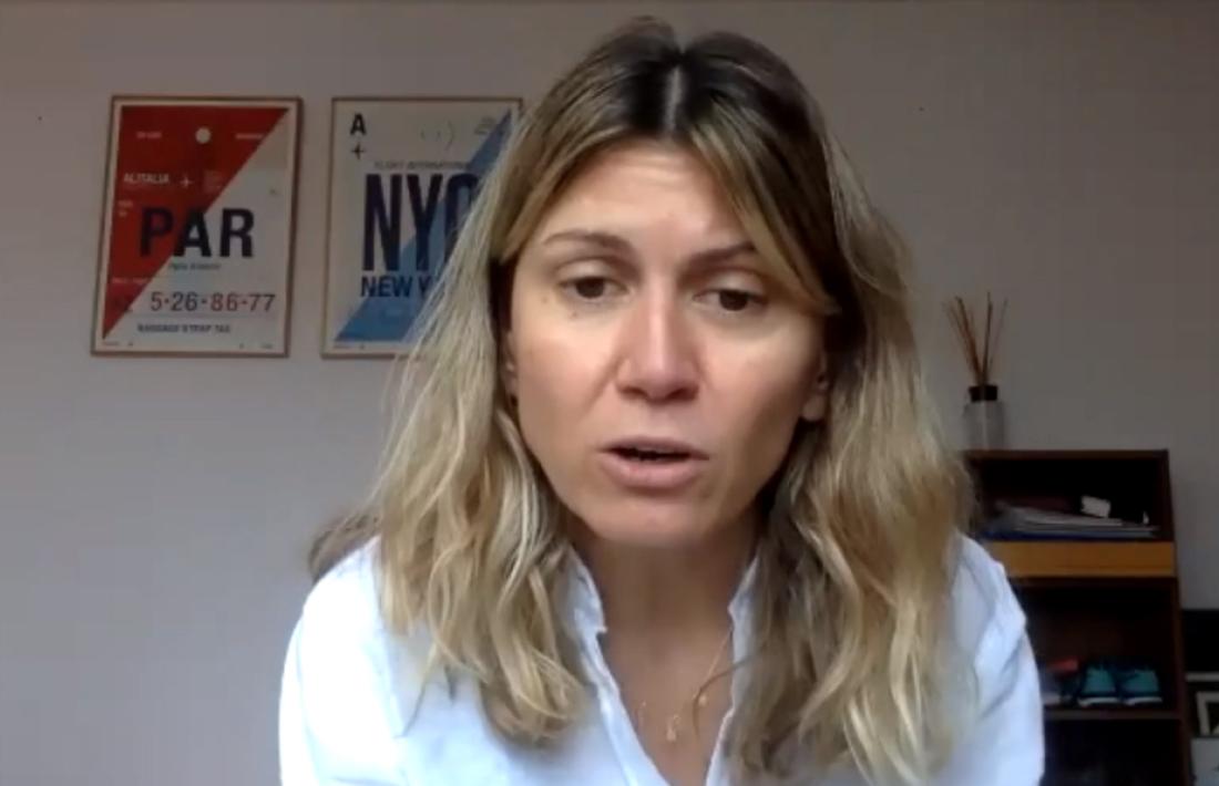La cofundadora i CEO de Manzaning, Eva Tomàs, en un moment del webinar de l'EFA.