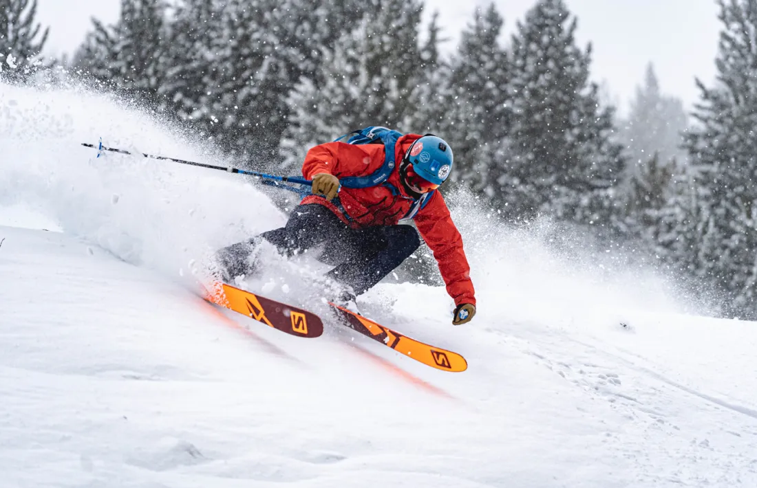 Un esquiador a Vallnors Pal Arinsal.