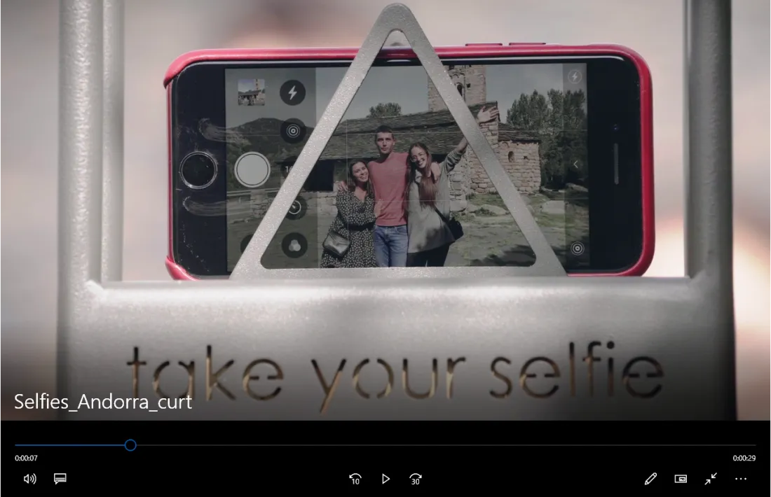 Captura del vídeo promocional d'Andorra Turisme.