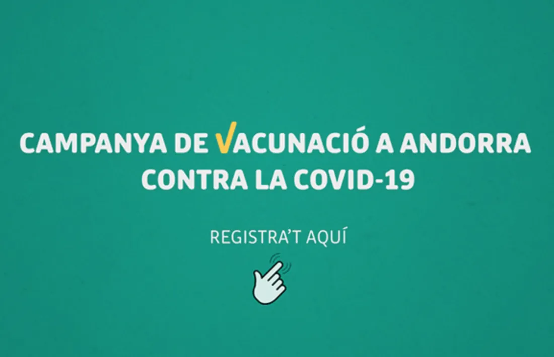 L'anunci per al registre a la campanya de vacunació.