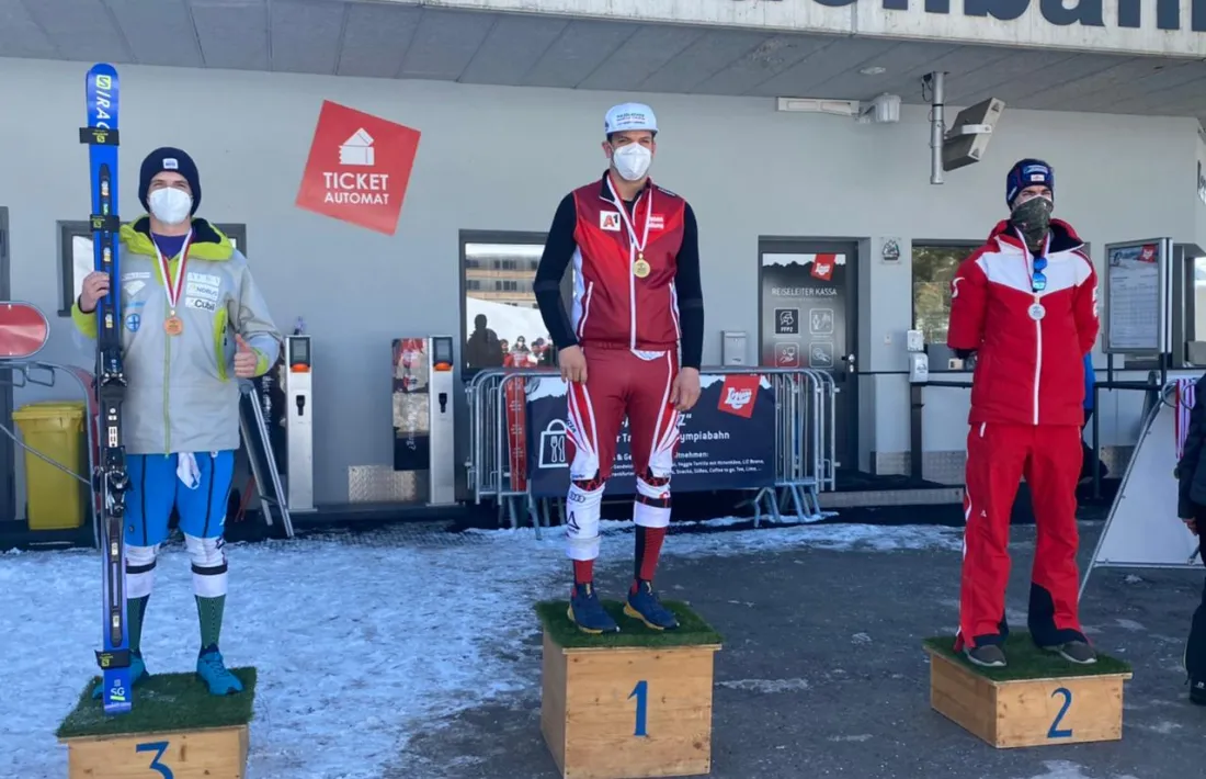 Roger Puig va tornar a pujar al tercer esglaó del podi del Nacional Austríac. Foto: FAE