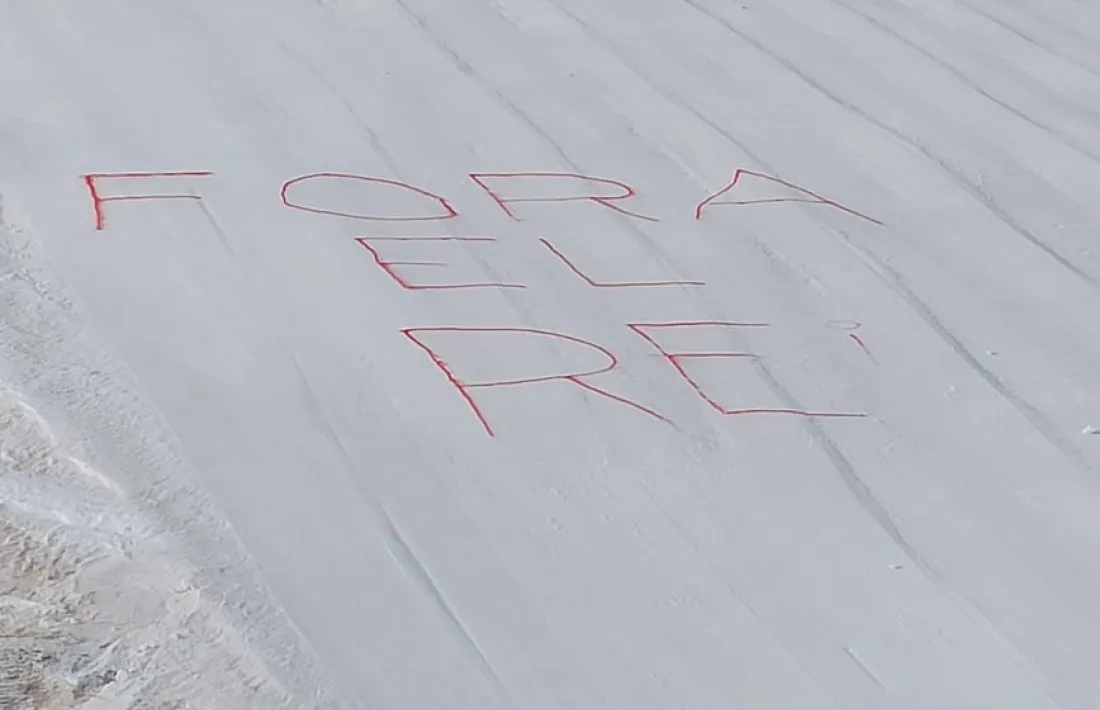 Missatge a la pista Avet de Soldeu, aquest matí.