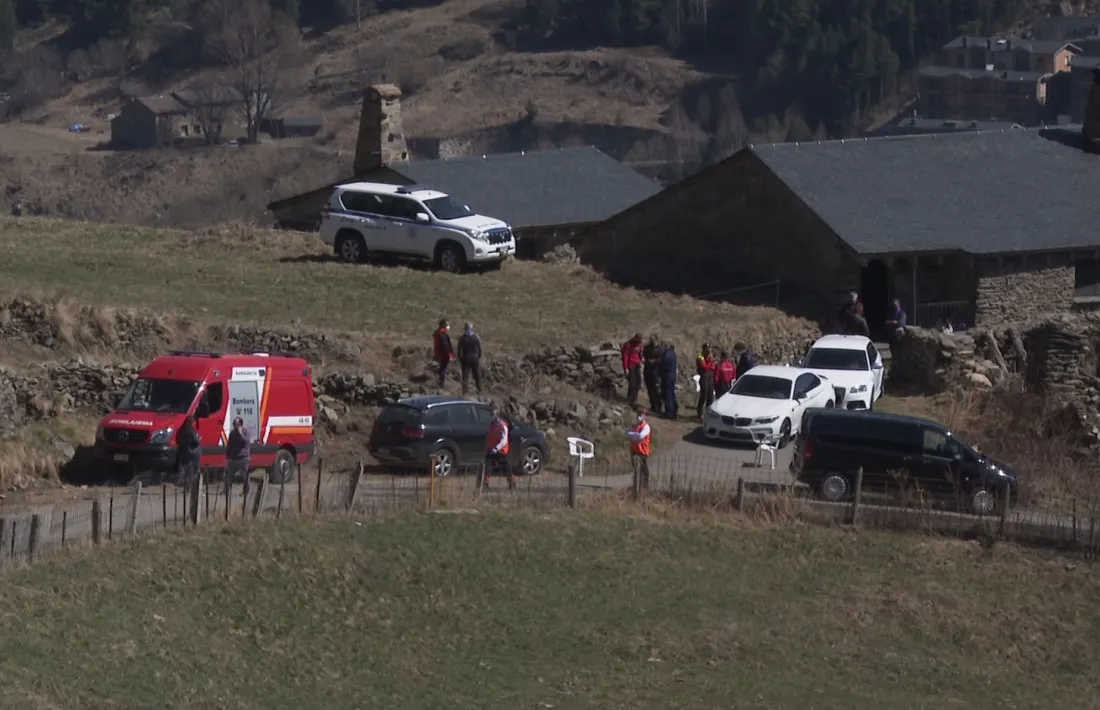 La zona on han estat trobats els joves i on s'ha muntat la base de l’operatiu de cerca.