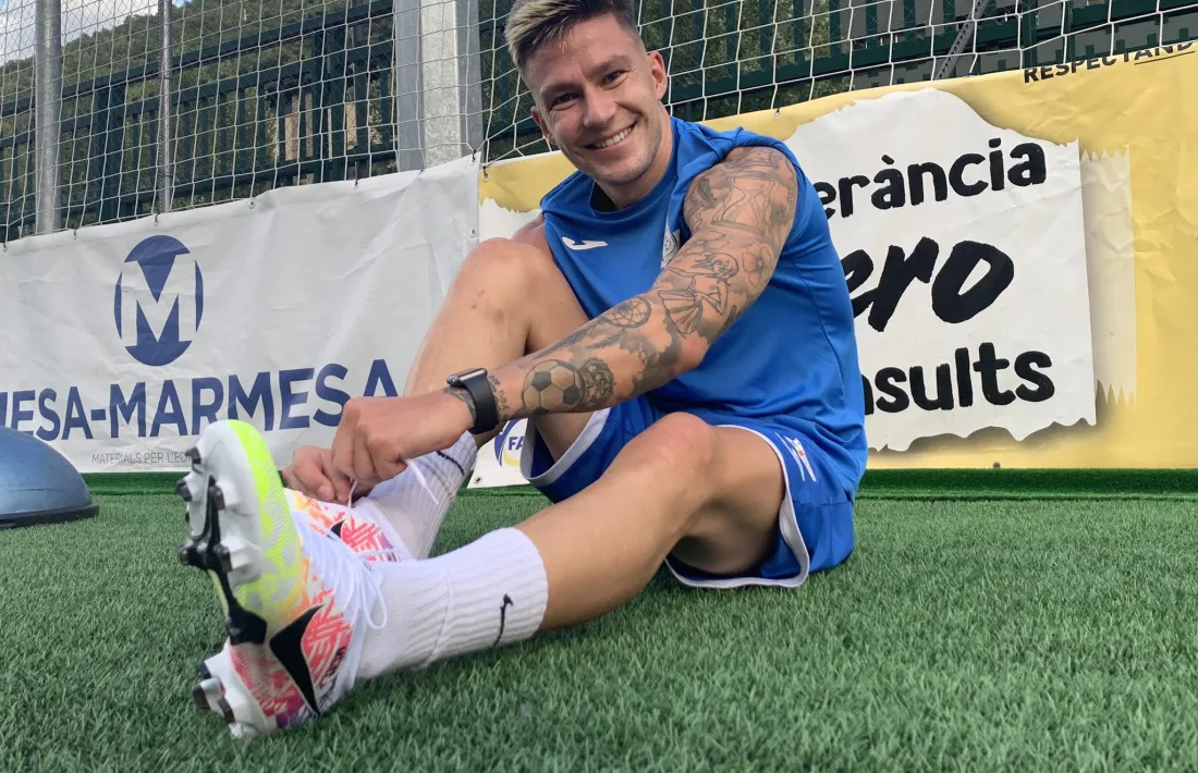 El migcampista andalús de l’FC Santa Coloma, Miguel Laborda. Foto: Twitter FC Santa Coloma