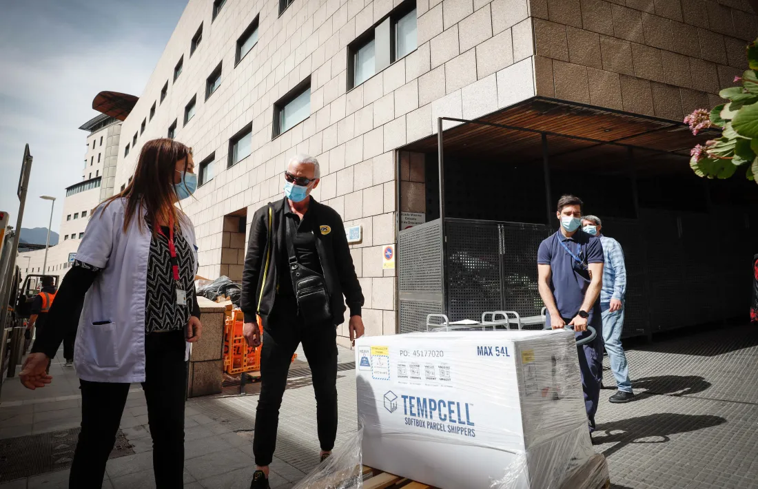 Les vacunes AstraZeneca del projecte Covax que han arribat avui al país.