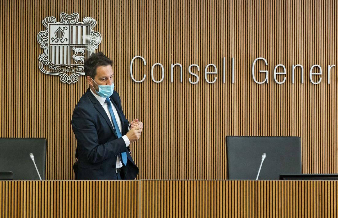 El president del grup parlamentari socialdemòcrata, Pere López, aquest dijous.