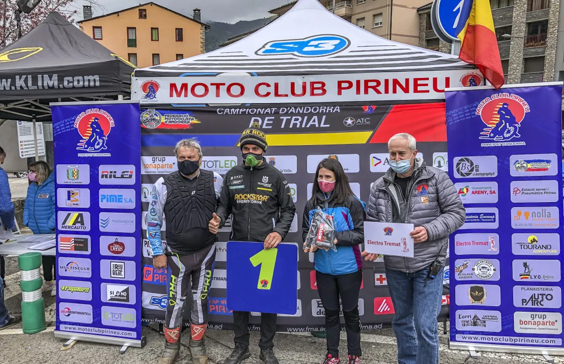 Alfredo Gómez, al podi dels Cortals. Foto: FMA