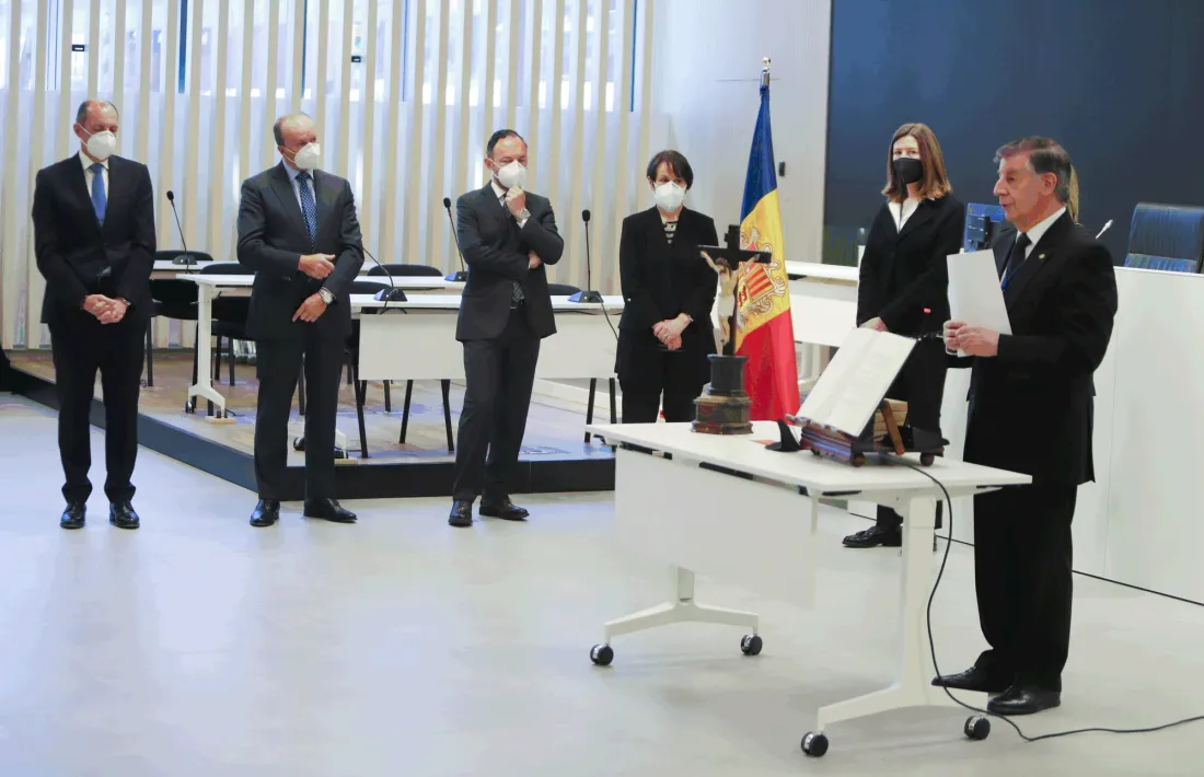 Un instant de l'acte celebrat a la sala magna de la nova Seu de la Justícia.