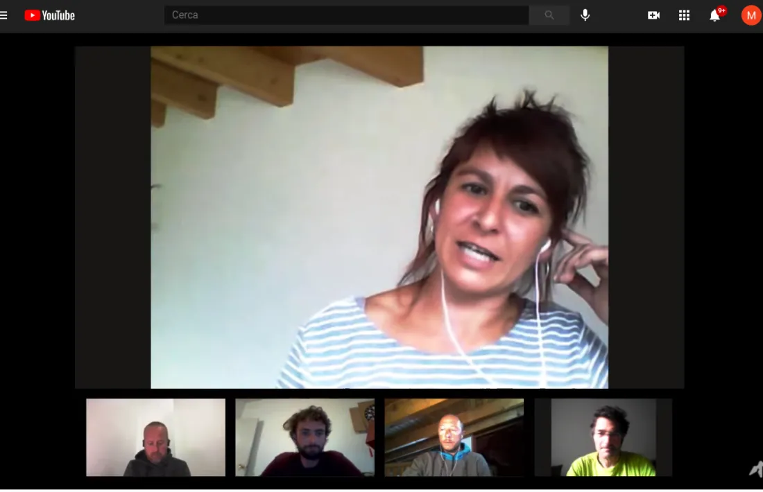 La presidenta, Lara Fernández, i els membres de la junta de l’associació de pisters socorristes, aquest dijous.