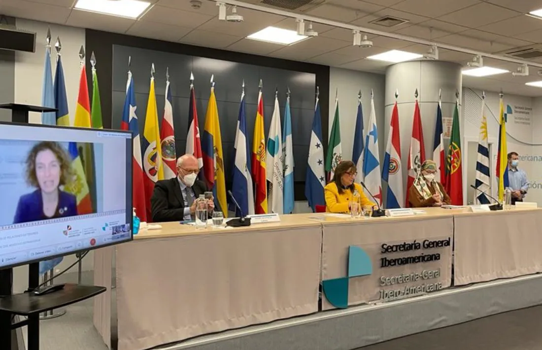 Un moment de la reunió entre els ministres d’Afers Exteriors iberoamericans.