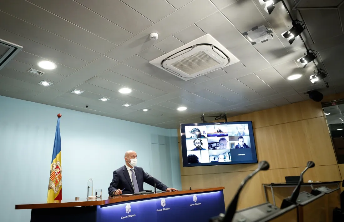 El ministre de Salut, en la roda de premsa d'aquest migida.