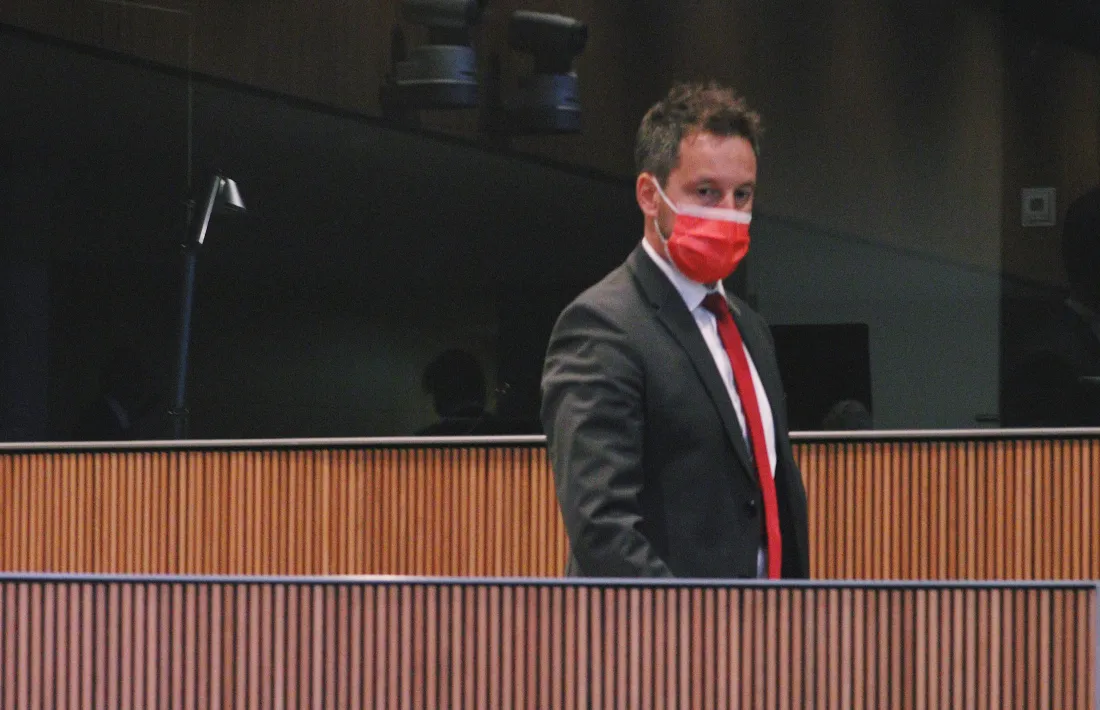 Pere López en una imatge al Consell General.