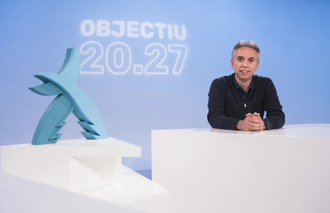 David Hidalgo, director general de la candidatura, va presentar ahir el projecte ‘Objectiu 20.27’ a RTVA. Foto: Natàlia Montané