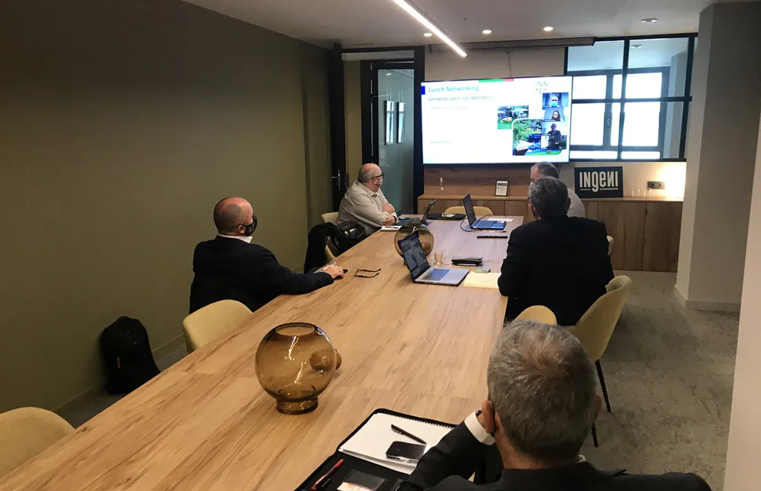 Un moment de l’assemblea general de socis d’Actinn, celebrada aquest matí.