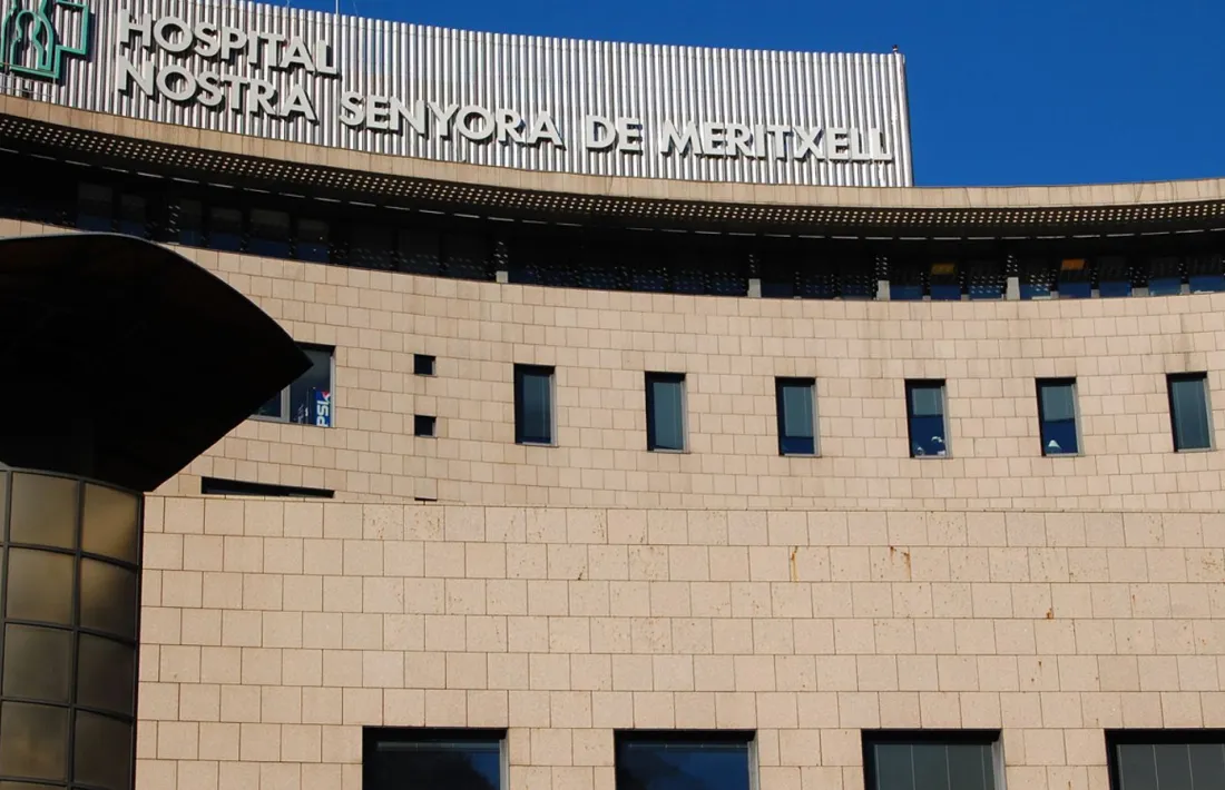 Vista exterior de l'hospital Nostra Senyora de Meritxell.