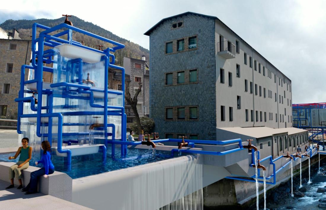 L’itinerari ‘L’aigua i la forma’ arrencarà a la placeta del Madriu, totalment transformada i que inclourà una piscina per refrescar-s’hi.