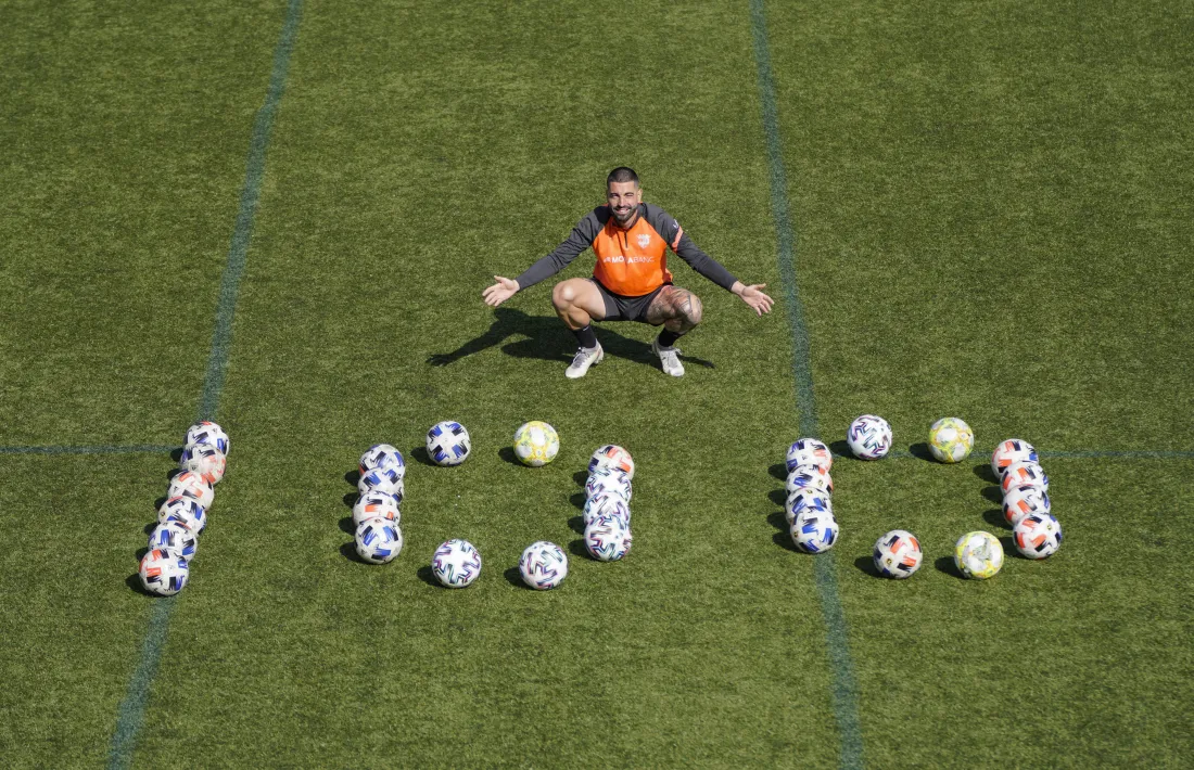 Carlos Martínez, 100 gols a segona B i 16 amb l’FC Andorra. Foto: FC Andorra