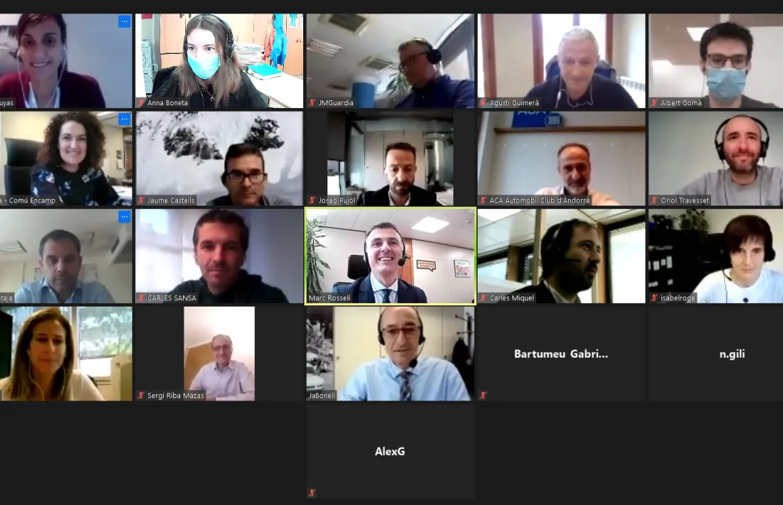 Un moment de la reunió.